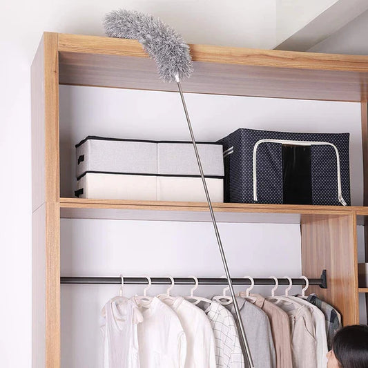 Extendable Stainless Steel Microfiber Duster with Long Handle