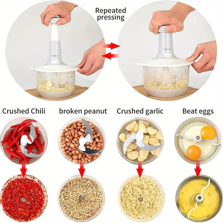 Manual Hand Push Multifunctional Chopper Mixer Cutter and Grinder