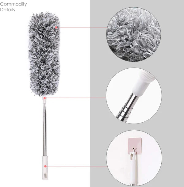 Extendable Stainless Steel Microfiber Duster with Long Handle
