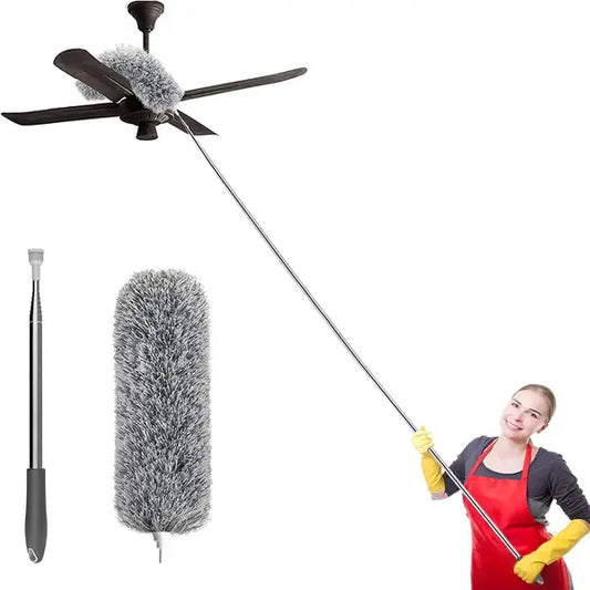 Extendable Stainless Steel Microfiber Duster with Long Handle