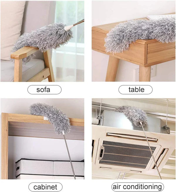 Extendable Stainless Steel Microfiber Duster with Long Handle